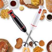 3-in-1 afneembare staafmixer met 2 messen, handmatig, elektrisch, huishoudelijk, van plastic, voor groenten, fruit, eieren, milkshakes, snijder, garde, draagbaar