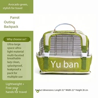 Nouveau Sac à Dos de Transport Portable en Métal pour Oiseaux, Cage de Voyage Carrée pour Perroquets, Grand Espace Respirant, Étui de Protection Élégant en Toile