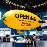 Zeppelin gonflable géant personnalisé en PVC Oxford de 3 m pour publicité extérieure et événements
