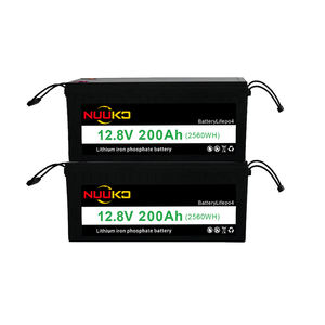 NUUKO Lifepo4 paket baterai surya 12.8V 100AH, siklus dalam Ion Lithium 24V 12V 200ah 25.2V 100AH sel 12.8V 200ah paket baterai - Product Image 1