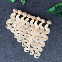 Lot de Cheveux Brésiliens Body Wave 613 de 10 à 40 pouces, Vierge, Cuticules Alignées, 100g, Double Trame Faite à la Machine, Emballage Personnalisable, Logo Non Inclus