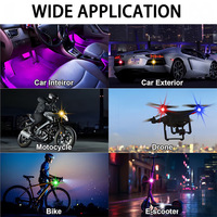 Nouvelle lumière d'avertissement stroboscopique sans fil télécommandée pour moto et drone, universelle, sept couleurs, clignotante, pour navigation