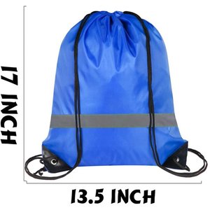 Mochila con Cordón Ajustable y Banda Reflectante, Bolsa Simple con Cordón de Cierre - Product Image 2