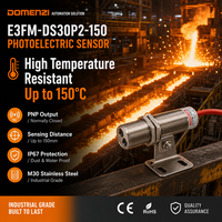 Capteur diffuseur M18 résistant à la chaleur Domenzi E3FM-DS30P2-150 150°C PNP NC pour l'automatisation des fours et des fours à interverrouillage de sécurité