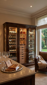 Cave à vin domestique premium à température unique, refroidisseur d'air, réfrigérateur, refroidissement par ventilateur, anti-vibration, étagères réglables, sans givre - Product Image 6