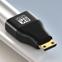 Adaptateur 8K HD à 90 degrés mâle-femelle pour interface d'affichage sur ordinateur portable, téléviseur, moniteur, projecteur, tête orientable pour utilisation avec caméra