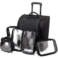 Valise à roulettes en Nylon pour maquillage professionnel, valise à roulettes pour salon de coiffure, organisateur cosmétique de voyage, trousse d'artiste de maquillage