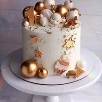 Faux boules pour gâteau vendeur chaud 20pcs1bag paillettes gâteau décoration noël gâteau décoration fournisseur anniversaire mariage décoration