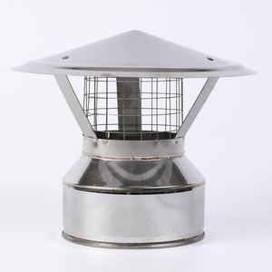 Capot de cheminée en acier inoxydable de 6 pouces, isolé à <span class=keywords><strong>double</strong></span> <span class=keywords><strong>paroi</strong></span> avec grille anti-oiseaux, couvercle supérieur résistant aux intempéries pour <span class=keywords><strong>tuyau</strong></span> de poêle - Product Image 1