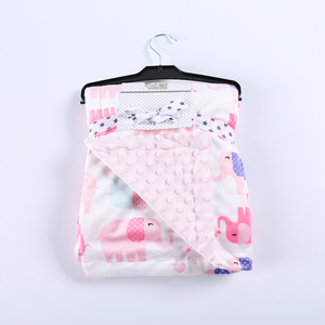 Chăn Em Bé Bằng Polyester Mềm Chấm Bi Nhỏ In Hình Động Vật Voi Dễ Thương Giá Nhà Máy Bán Chạy - Product Image 1