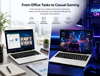 Nuovo Tablet Laptop da 14 Pollici con Intel Celeron Quad Core N95, 8GB RAM, 256GB SSD, Windows 11, Schermo in Inglese, Uso Aziendale, Pannello IPS