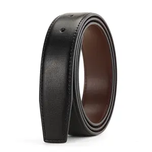 High Quality Real Leather Strap 3.5cm Automatic Buckle Belt Can Be Used On Both Sides Genuine Cowhide Buckleless Belt