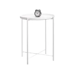 Round multifunctional folding tea table white tea table ingenious details folding chair dining room furniture