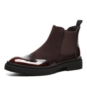 Fashionable British Pointed Toe Oxford <b>Shoes</b> Genuine Leather Upper Shiny Patterns Soft Rubber Sole Massage <b>Deodorization</b> - Product Image 6