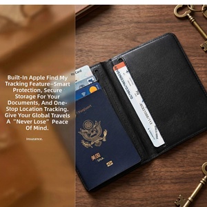 Porta Pasaportes Inteligente Clásico Compatible con Apple Find My, con Batería Recargable, Rastreador Global, Funda de Cuero para Pasaporte, Regalo Disponible en Stock - Product Image 3