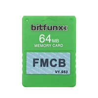 Carte de stockage de données FMCB colorée 8 Mo 16 Mo 32 Mo 64 Mo Version 1.953, carte mémoire vidéo rétro pour console PS2