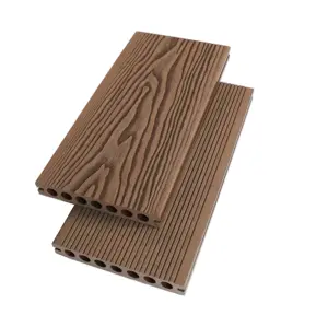 防水廉价3d木纹wpc木纹价格户外地板复合铺面露台板