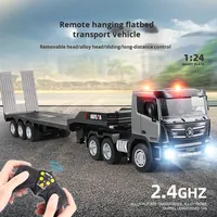 Camion de transport électrique 1:18 pour enfants, semi-remorque à plateau, tracteur, camion d'ingénierie, excavatrice, nouvelle voiture RC Huina 1319 à neuf canaux