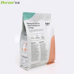 Dog Food Packaging Factory Wholesale OEM 5 Lbs Custom Moisture Proof Recycle Flat Bottom Pet Food Plastic Packaging Mylar Bags