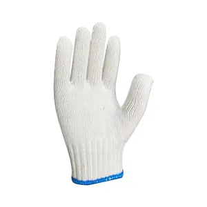 Cheap Labor Protection Durable Construction Gloves White Farming Gardening Industry Safety Cotton Gloves for Worker
