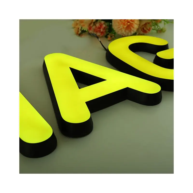 Outdoor Sign Making Acrylic Logo Background Wall Custom LED Stainless Steel Back Luminous 3d Letters