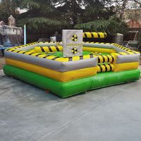 Parcours d'obstacles gonflable Wipe Out, jeu gonflable Meltdown, machine à obstacles rotatifs
