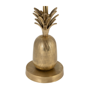 Tavolino Laterale in Metallo con Base a Forma di Ananas, Finitura Dorata, Tavolino Decorativo per Soggiorno o Camera da Letto - Product Image 3