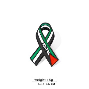 Großhandel Kostenlose Muster Palästinensische Flagge Brosche Rucksack-Anstecker Länderflagge Pin Maßgefertigte Emaille-Anstecknadel Souvenirs für Schal-Geschenke - Product Image 3