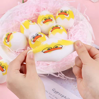 Balle anti-stress Offre Spéciale visage jaune mousse souple Pu caoutchouc Squeeze Squishy Balls Anti Stress pour les enfants