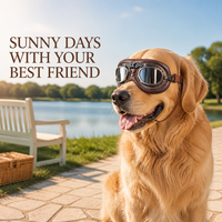 Nouvelles lunettes de soleil pliables de style britannique pour animaux de compagnie, idéales pour les voyages, lunettes de protection pour chiens, accessoires pour chiens, adaptées aux grands chiens, vente en gros pour l'extérieur