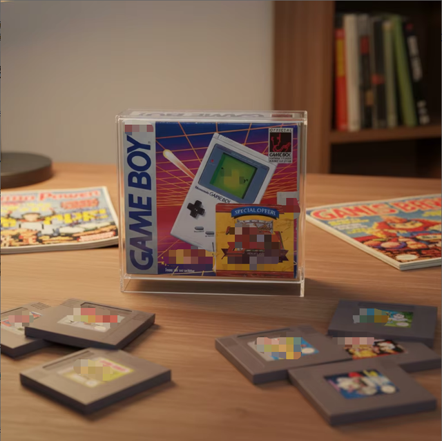 Custom Clear Acrylic Game Boy Protect Box Premium Video Game Boy Display Case