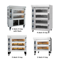 Four professionnel 3 étages 9 plateaux Style européen Four à pain 2 étages avec option vapeur et pierre Four à pizza électrique