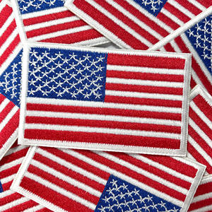 星条旗 ワッペン 金縁 <span class=keywords><strong>USA</strong></span> 刺繍 バッジ アイロン接着 アップリケ ジャケット 帽子 バックパック用 カスタム 愛国 デコレーション - Product Image 2