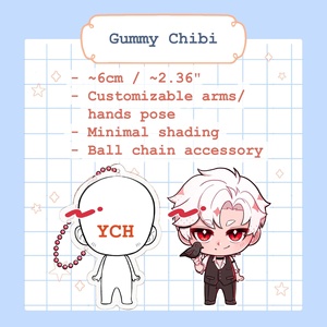 OEM ODM Anime: Encantos <span class=keywords><strong>de</strong></span> acrílico personalizados, personajes originales, fanart, parejas Yumeship, YCH. Diseños totalmente personalizables disponibles. - Product Image 3