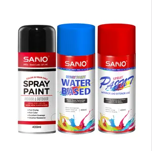 SANVO Aerosol Gloss Color Spray Paint China Supplier with Wholesale Price Bottled Graffiti 400ml Acrylic Car Paint