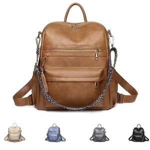 Bolsa de viaje grande y ligera de cuero personalizada, mochila impermeable a la moda para mujer, mochilas personalizables para mujer - Product Image 1
