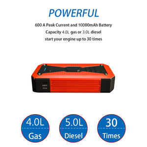 Мощное пусковое устройство для автомобиля 10000 мАч 600А, многофункциональный внешний аккумулятор для запуска двигателя автомобиля - Product Image 3