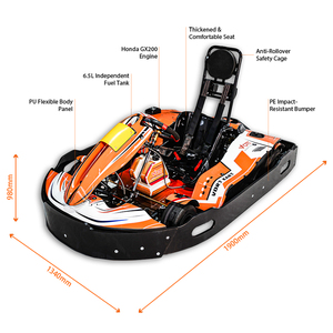 Karting à une place, Drift Krat, 1 siège, essence, 200cc, avec pédale de frein réglable pour piste - Product Image 6