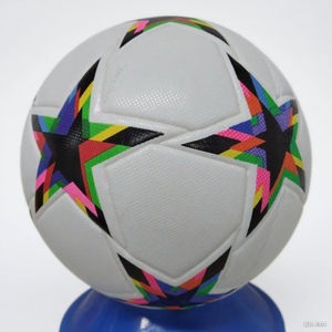 Ballon de football de formation de taille officielle 4, ligue professionnelle, cuir PU importé, durable, léger, cadeau pour joueur, logo - Product Image 3