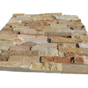 Chinese popular good price natural wall slated stone slate panel for decoration wall cladding