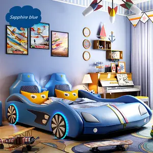 Детская кровать в новом стиле с хранилищем, музыкальная многофункциональная гоночная машина, кровать для спальни, детская мебель, кровать для мальчика