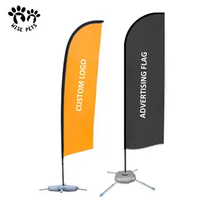 Hoge Kwaliteit Polyester Vliegende Banners Custom Outdoor Promotionele Zakelijke Reclame Teardrop Strandvlag Veren Vlag