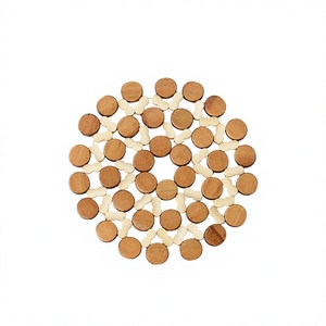 Manteles Individuales Redondos Modernos de Bambú Natural, Resistentes al Calor y Antideslizantes, Ligeros y Duraderos para Uso en la Cocina - Product Image 4