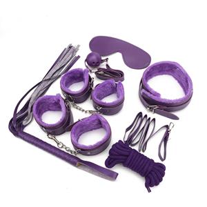 Juego de Bondage de cuero <span class=keywords><strong>Sexy</strong></span> de siete piezas NPS para mujeres, ataduras de cama sexual para adultos y kit de engranajes SM - Product Image 4
