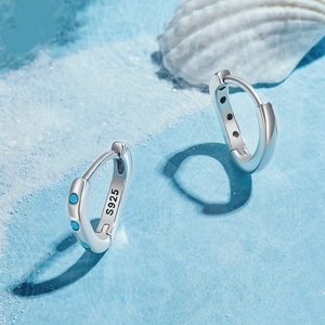 Hợp thời trang đồ trang sức tốt phụ nữ calaite Bông Tai S925 Sterling Bạc dễ thương tinh thể Stud Bông tai - Product Image 3