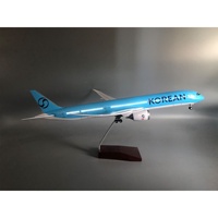 Modèle d'avion de passagers coréen Yiguan 787-10, 47 cm, en résine, technique de durcissement à chaud, roues lumineuses réalistes, boîte de simulation couleur