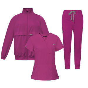 Uniforme Clínico Moderno de Color Oscuro, Camiseta Médica Elástica Personalizada con Logotipo, Blusa Médica <span class=keywords><strong>Dental</strong></span> 42032+52002 - Product Image 4