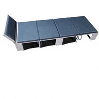Lit pliant en métal robuste avec dossier réglable, design peu encombrant pour hôtel, salon, lit d'appoint portable