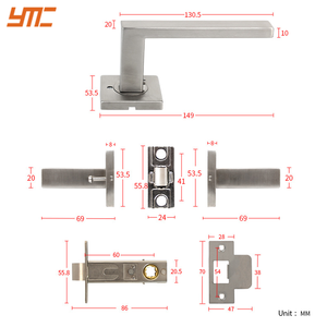 Modern Minimalist Aircraft Aluminum Front <strong>Door</strong> Handle Set Anti-Fingerprint &amp; Corrosion Resistant for Hotels &amp; Entry - Product Image 3