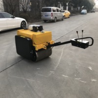 Compacteur de sol vibrant hydraulique à poignée manuelle 500kg 800kg, rouleau compresseur simple ou double tambour
